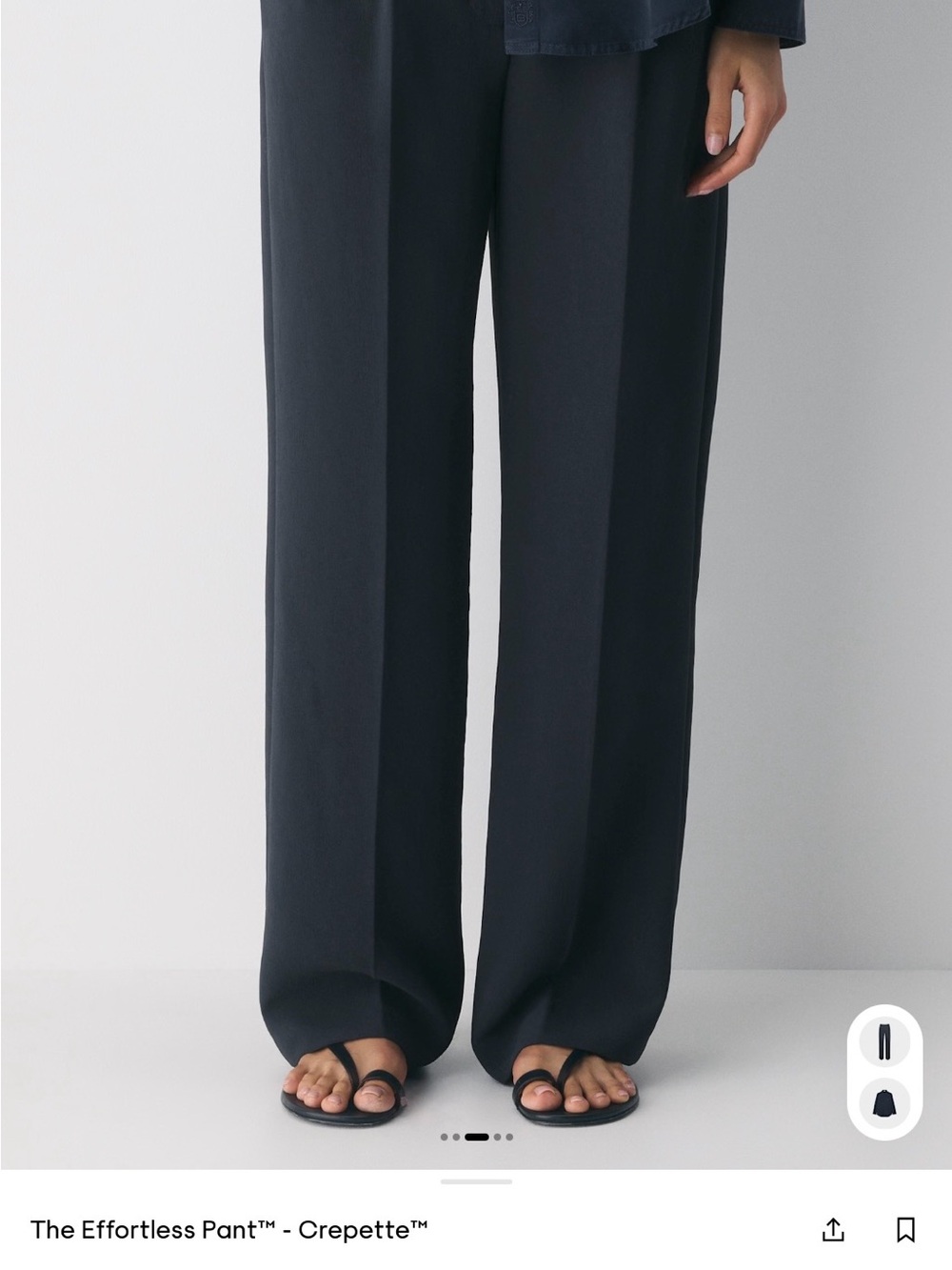 Aritzia The Effortless Pant™ in Navy - Picture 3 of 7